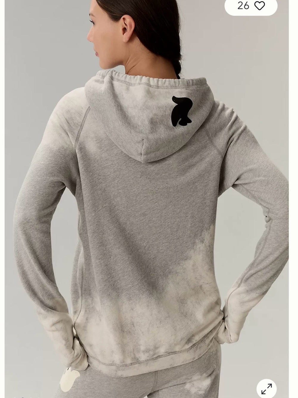 Freecity Anthropologie Hooded Pullover Grey Size XS/S - Picture 2 of 6